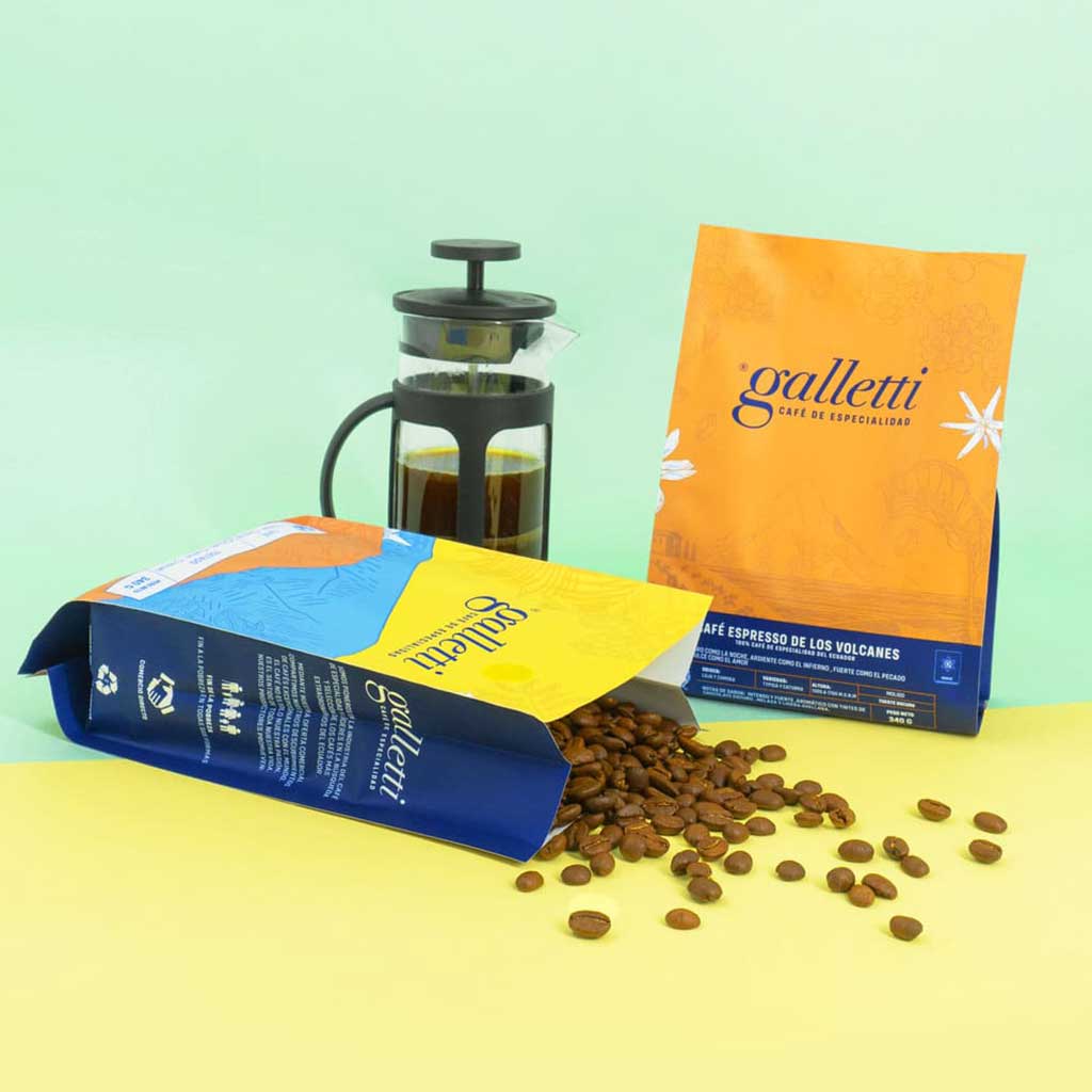 Bolsas Flow Pack de Cuatro Sellos – Café y Chocolate