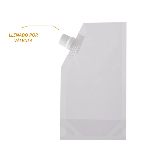 Bolsa Transparente Flex Up (Llenado por la Válvula)