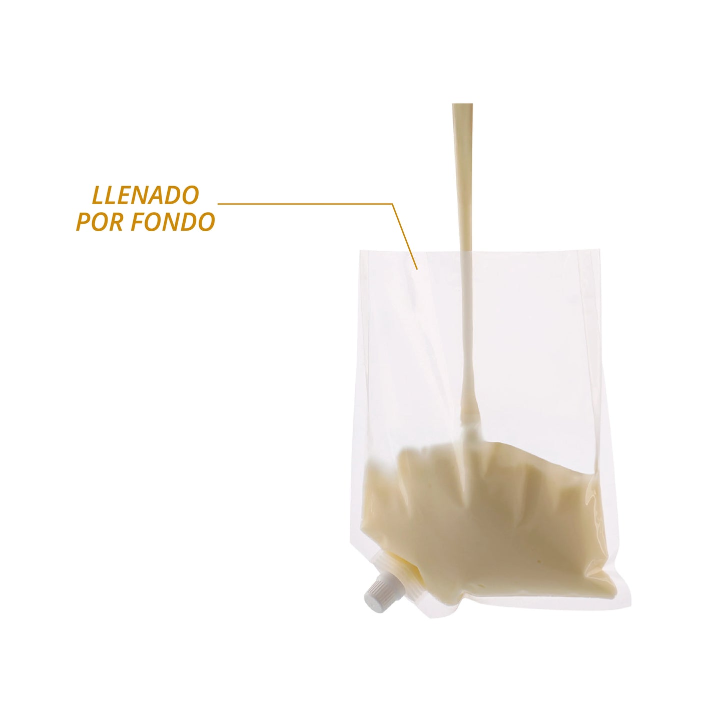 Bolsa Plana Transparente con Válvula (Llenado por el fondo de la bolsa)