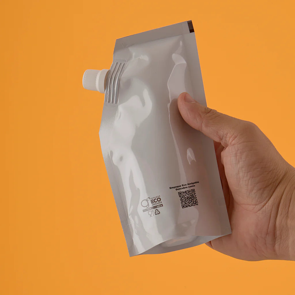 Empaque Flex Up Optiflex Blanca – Eco amigable con válvula dosificadora
