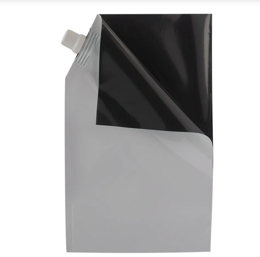 Bolsa Eco-Amigable Optiflex Blanca/Negra (Llenado por Boca)
